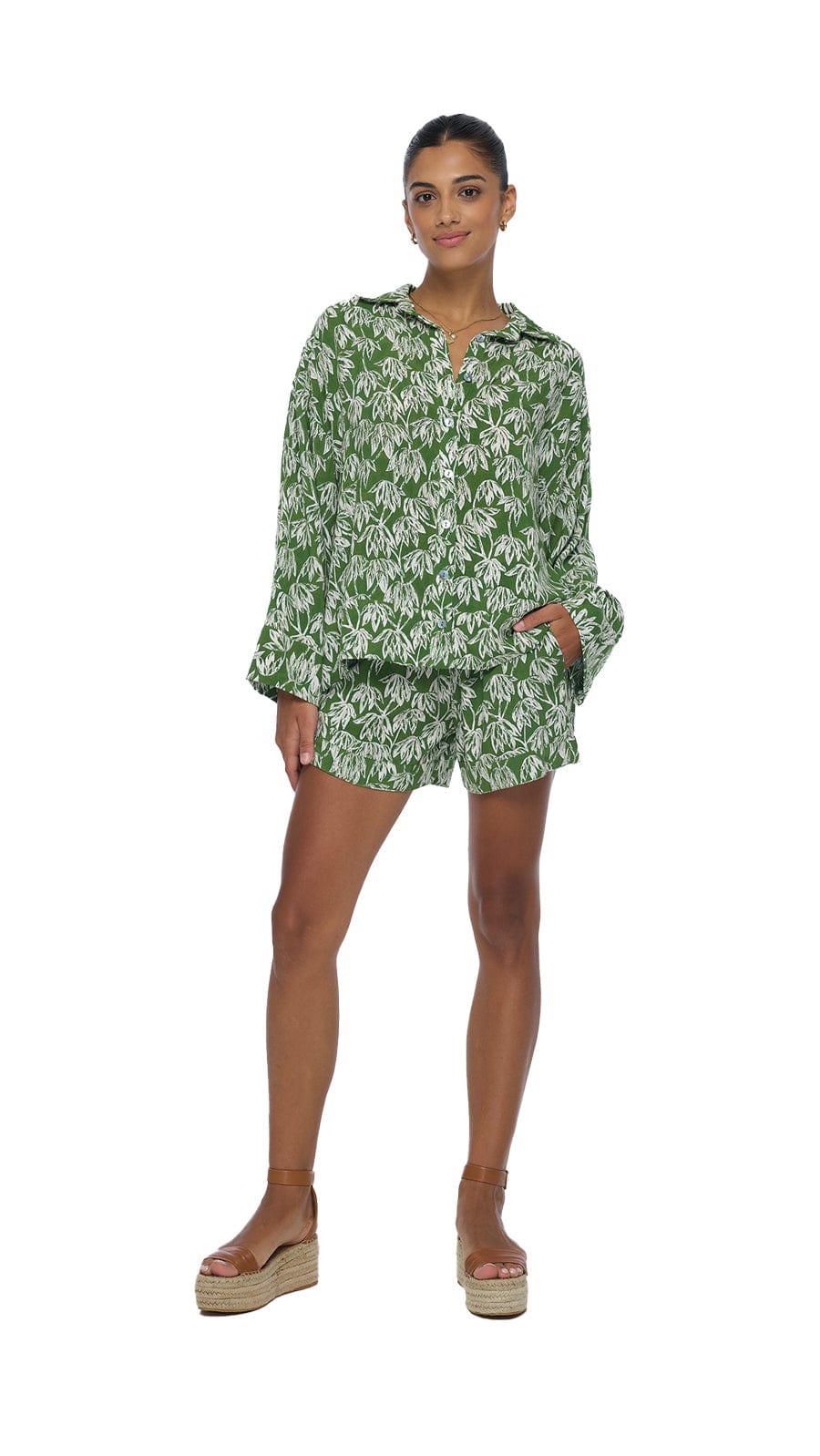 Zinia Shorts - Canopy Green