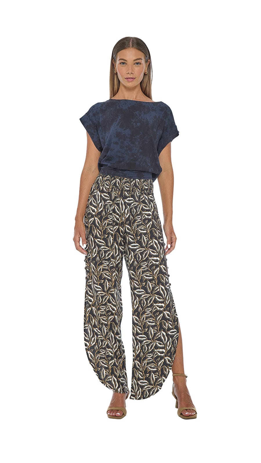 Boat Neckline Mareva Top - Hash Ash