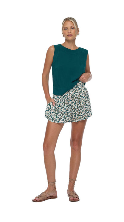 Donna Grazia Top - Solid Petrol