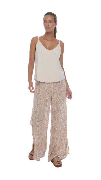 Nanua Beige Open Back Top