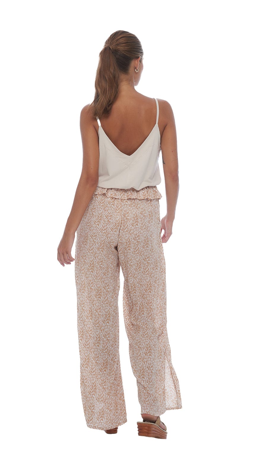 Nanua Beige Open Back Top