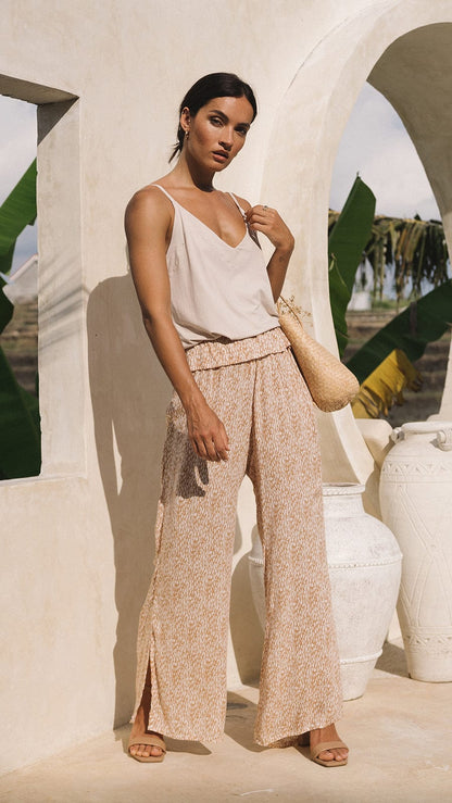 Nanua Beige Open Back Top