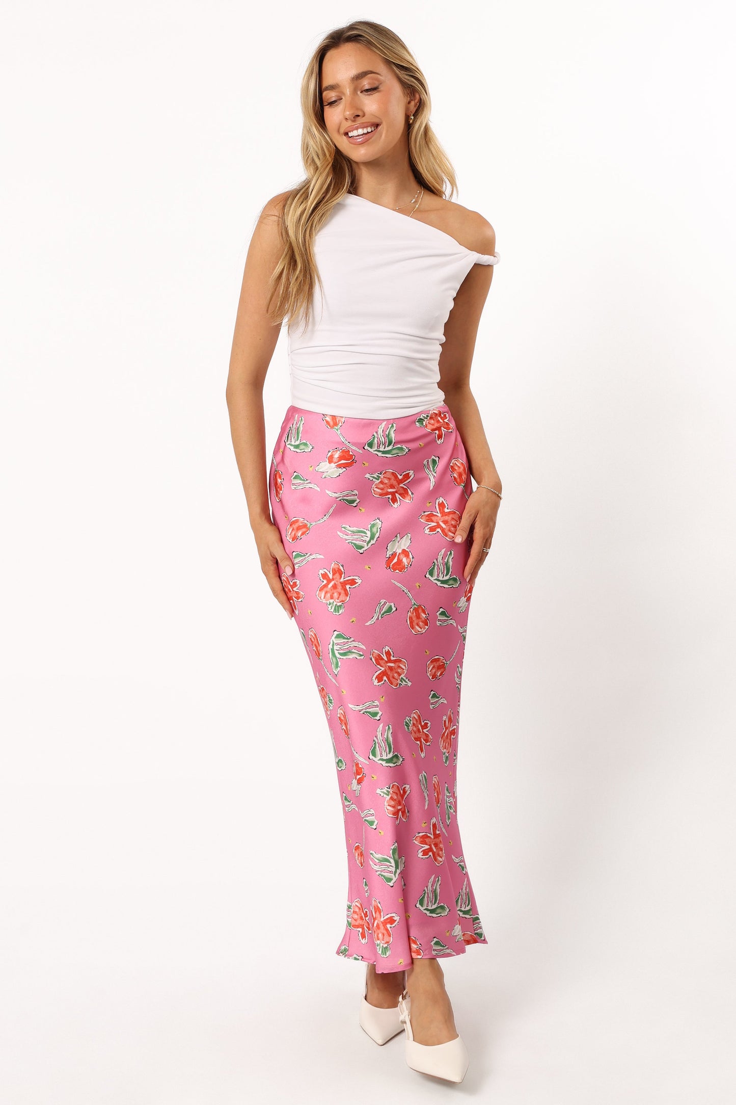 Azara Midi Skirt - Pink