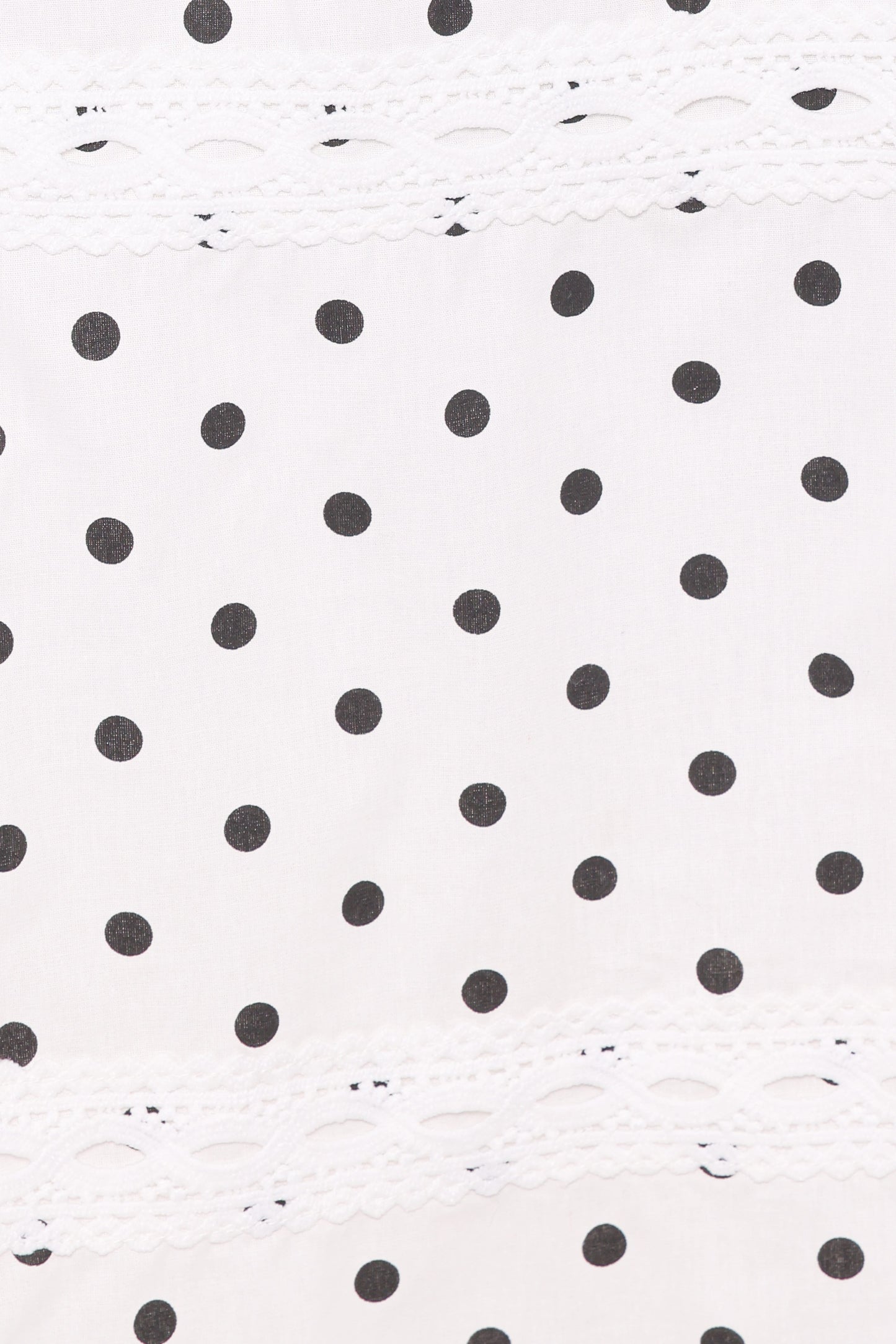 Lucia Tiered Midi Skirt - White Polka Dot