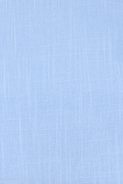 Madison Linen Column Skirt - Blue