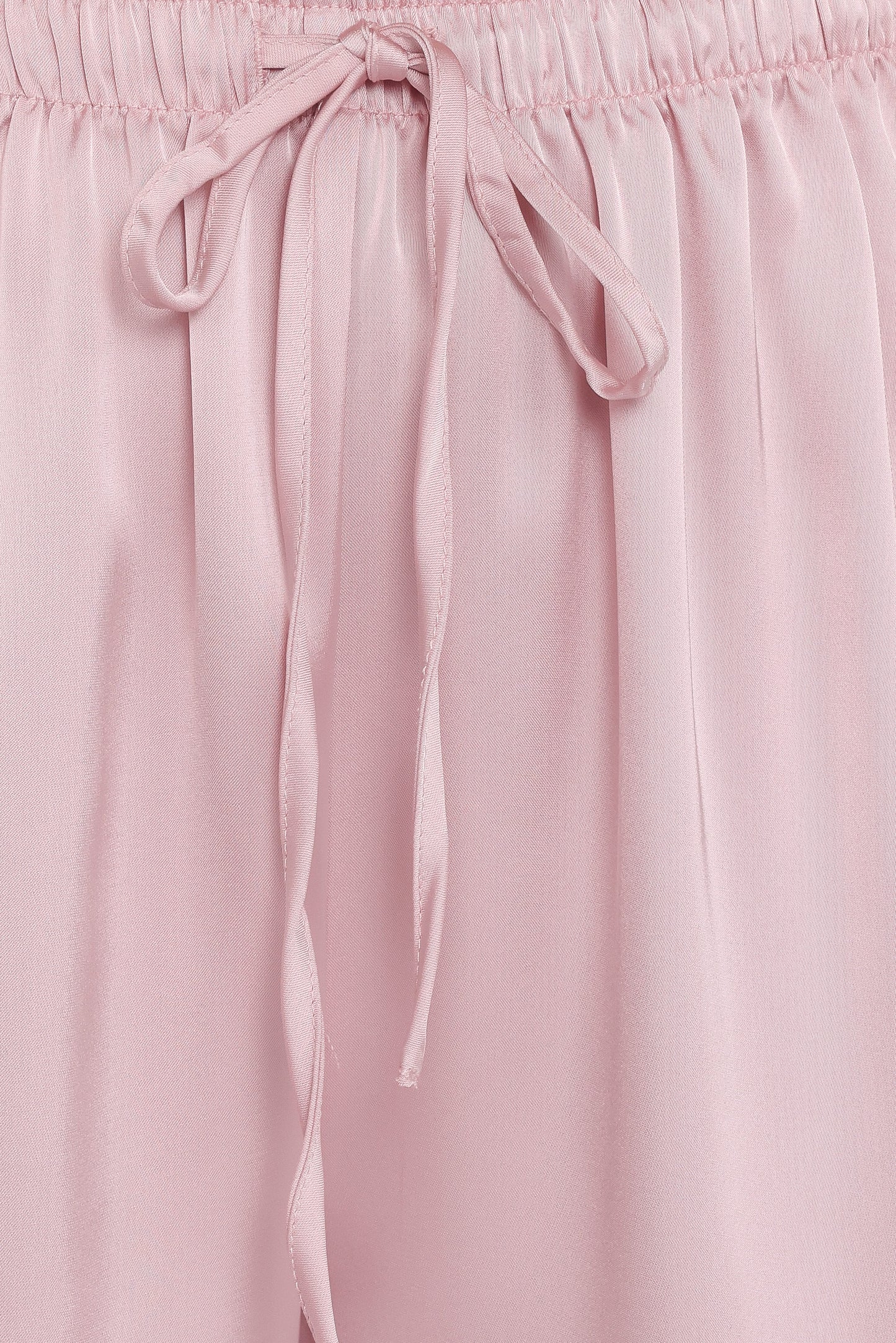 Viola Drawstring Wide Leg Pant - Pale Pink