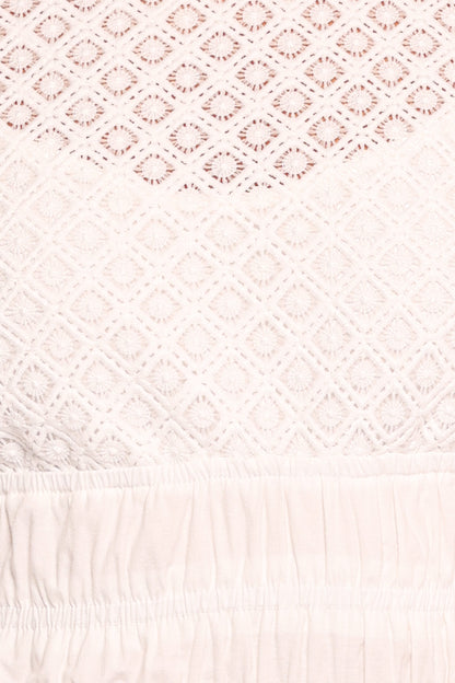 Riven Shirred Top - White