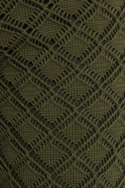 Sable Textured Knit Top - Olive