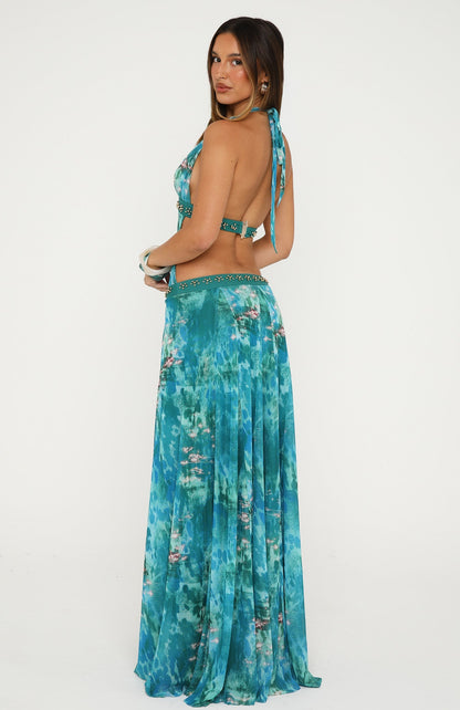 Lights Camera Action Maxi Dress Crystal Tide