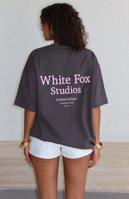 Midnight Chill Oversized Tee Charcoal