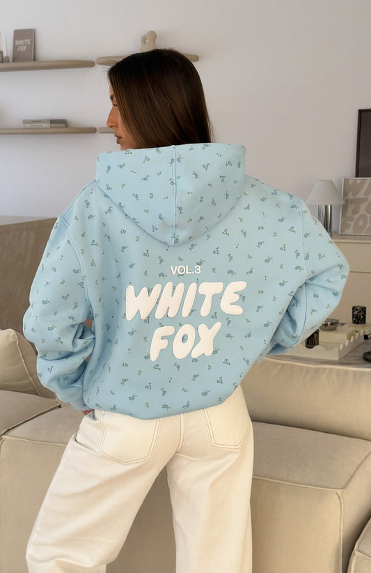 Offstage Printed Oversized Hoodie Blue Ditsy