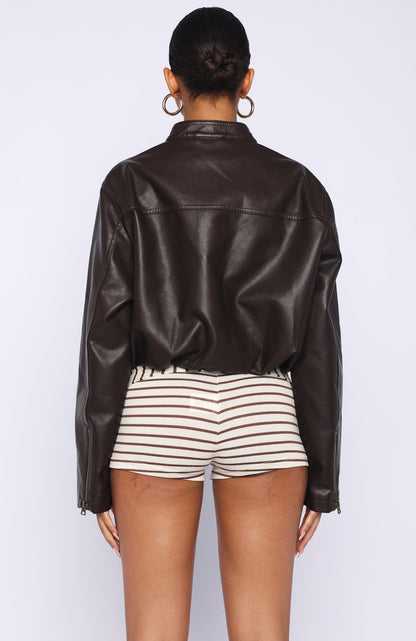 Put In Effort Jacket Chocolate