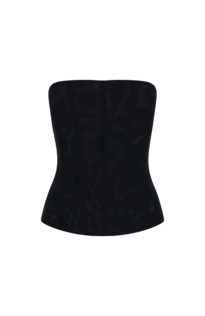 Tell Me A Secret Strapless Bustier Black
