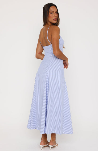 Truly Unforgettable Maxi Dress Blue Stripe